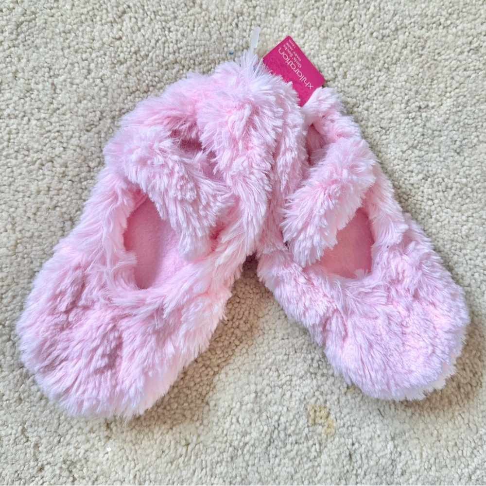 Girls Fuzzy Sock Slippers